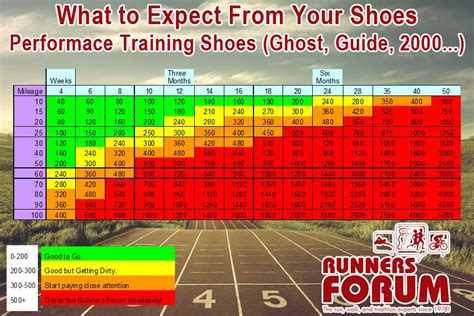 running shoes life expectancy chart